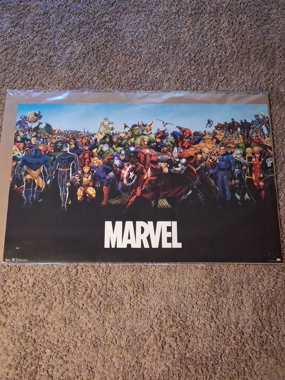 Marvel Multicharacter Poster - Black, Blue, Red, Green